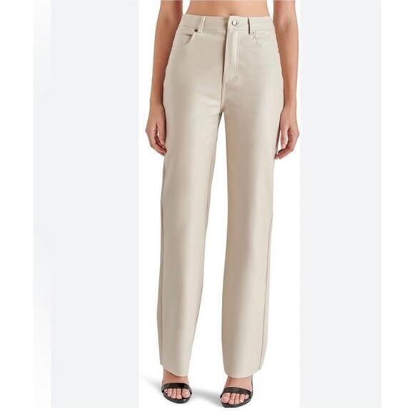St. John Straight Leg Trouser Pants in Creamy Beige 12 - Picture 1 of 9